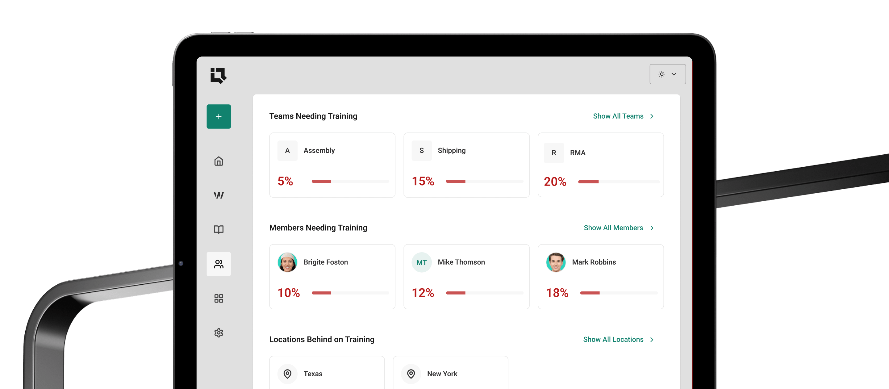 Industiq Ops Library interface showing workflow procedures