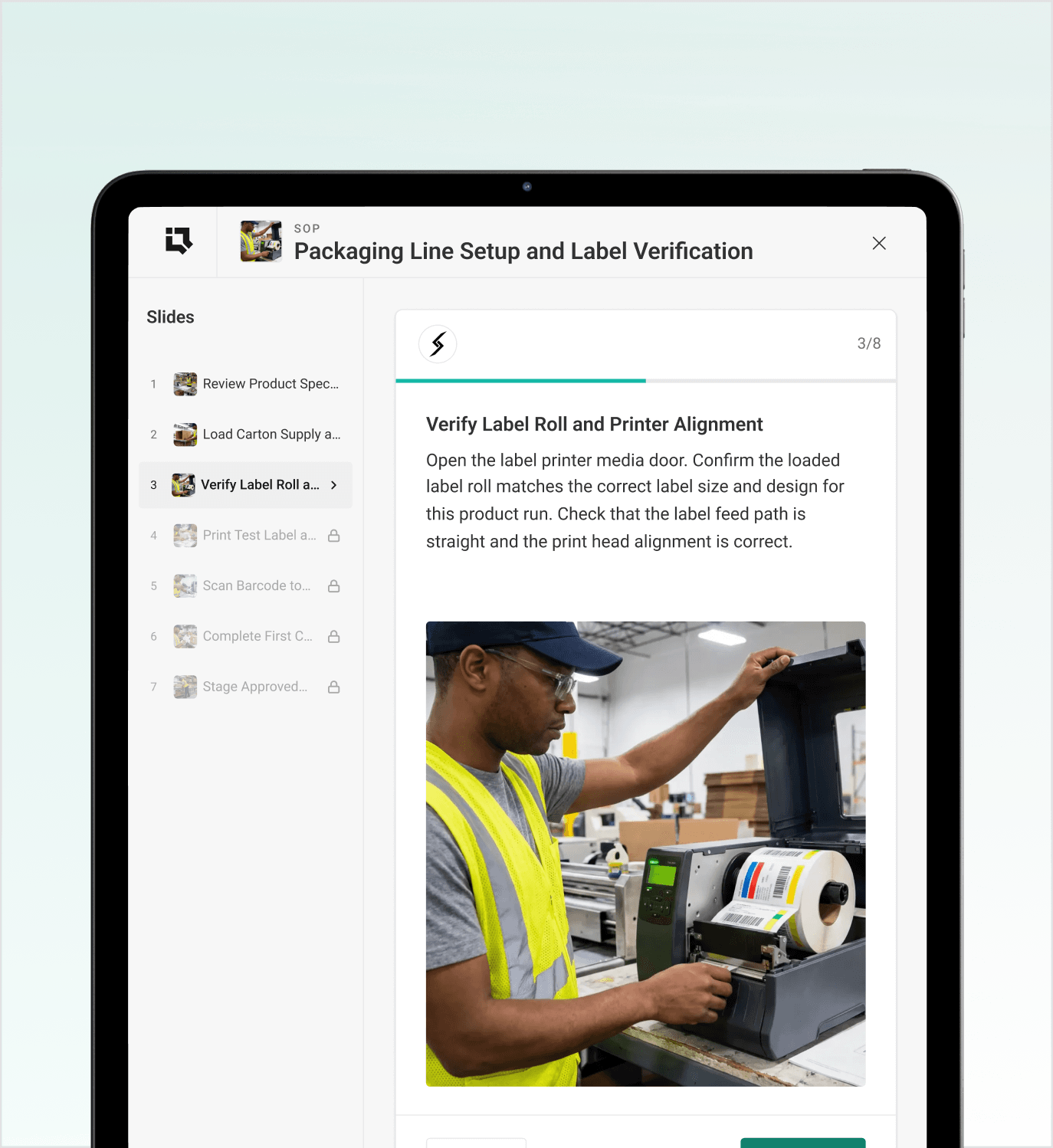Training built from the SOPs your team already follows